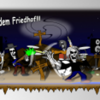 Rock auf dem Friedhof