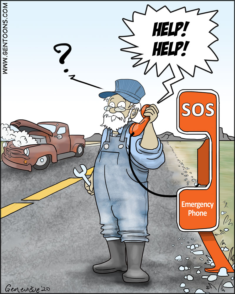 Cartoon: Notfalltelefon 1