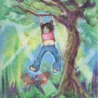 Little Jane übt Tarzan