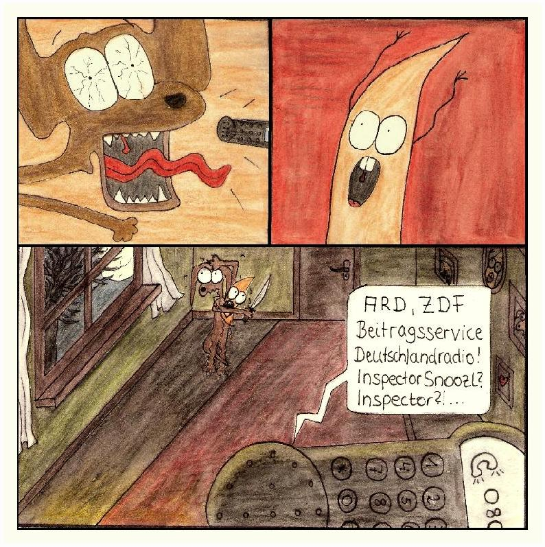 Comic: Inspector Snoozl - Anruf des Grauens 3