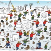 Winter-Wimmelbild