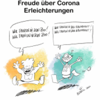 Freude über Corona Erleichterungen