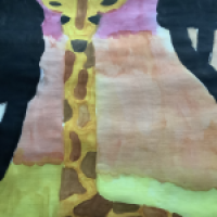 Giraffe im Sonnenuntergang