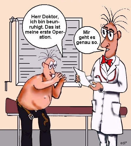 Cartoon: Erste Operation 1