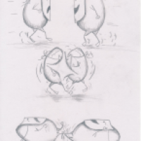 Masken Tanz oder Eierpogo