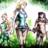 Three in Green