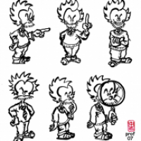 Toonfigur-Reinzeichnung