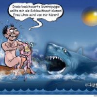 Geplatzte Gummipuppe