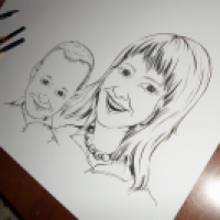 Portraitzeichnung(Familie)