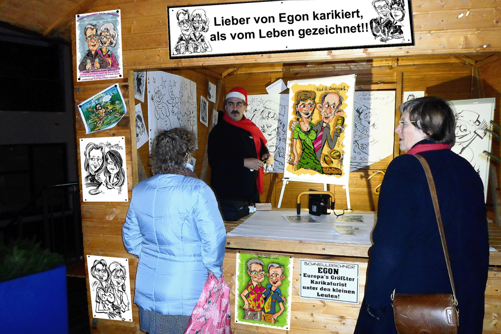 Karrikatur: Weihnachtsmarkt Prenzlau 2013 1