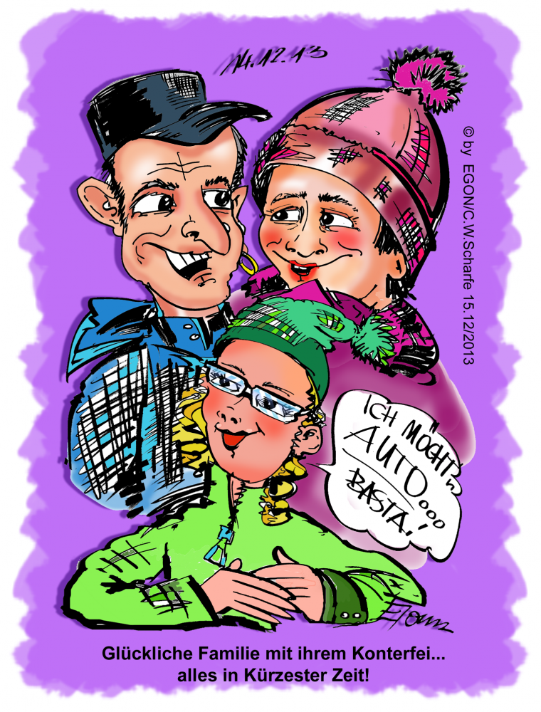 Karrikatur: Weihnachtsmarkt Prenzlau 2013 2