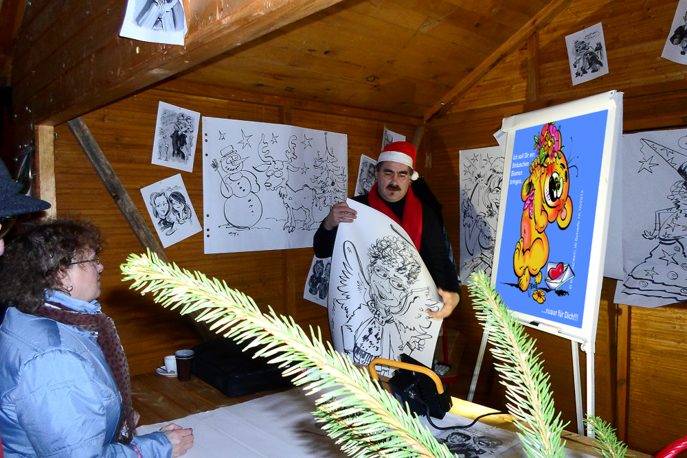 Karrikatur: Weihnachtsmarkt Prenzlau 2013 3