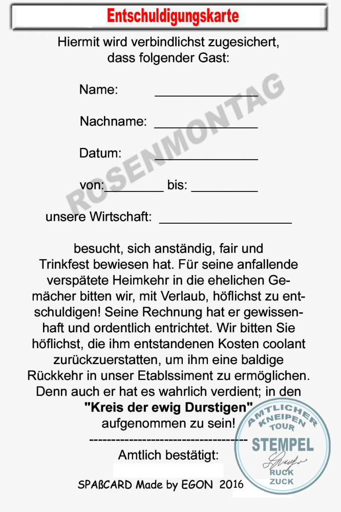 Cartoon: tRinkerausweis Karneval 2