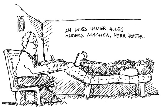 Cartoon: alles anders machen 1