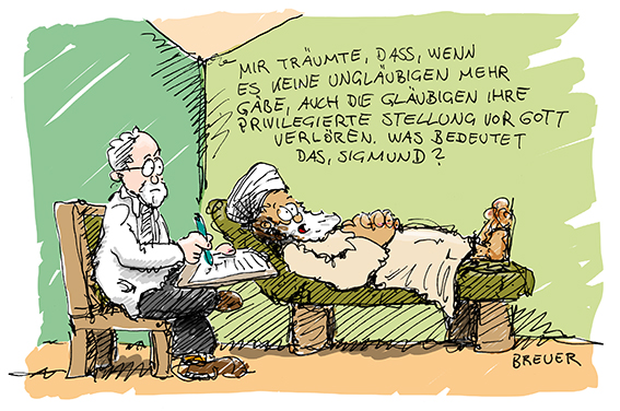 Cartoon: Mohammed auf der Couch 1