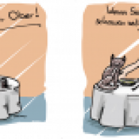 Herr Ober, da ist eine Katze