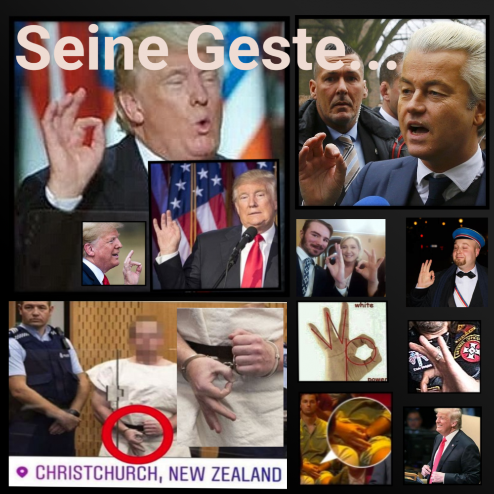 Cartoon: Trump Geste 1