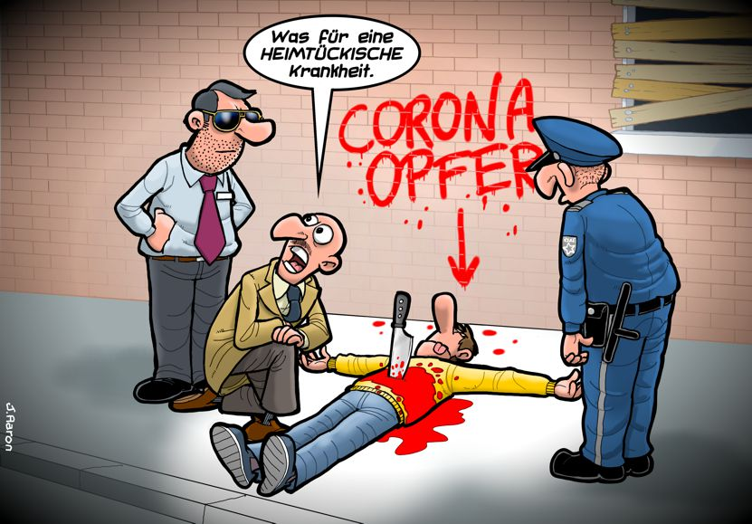 Cartoon: Corona Opfer 1