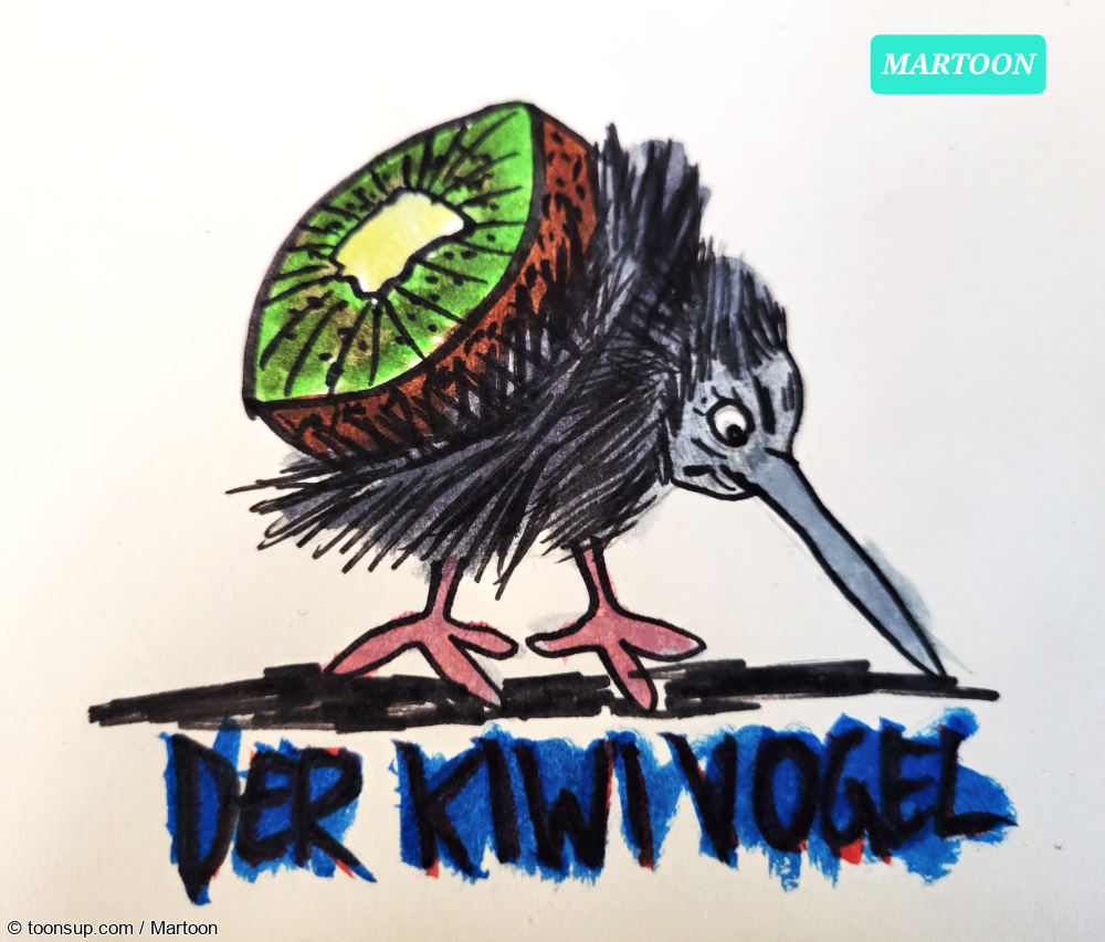 Cartoon: Der Kiwi Vogel 1