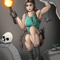 90er Jahre Lara Croft aus den Tomb Raider Spielen