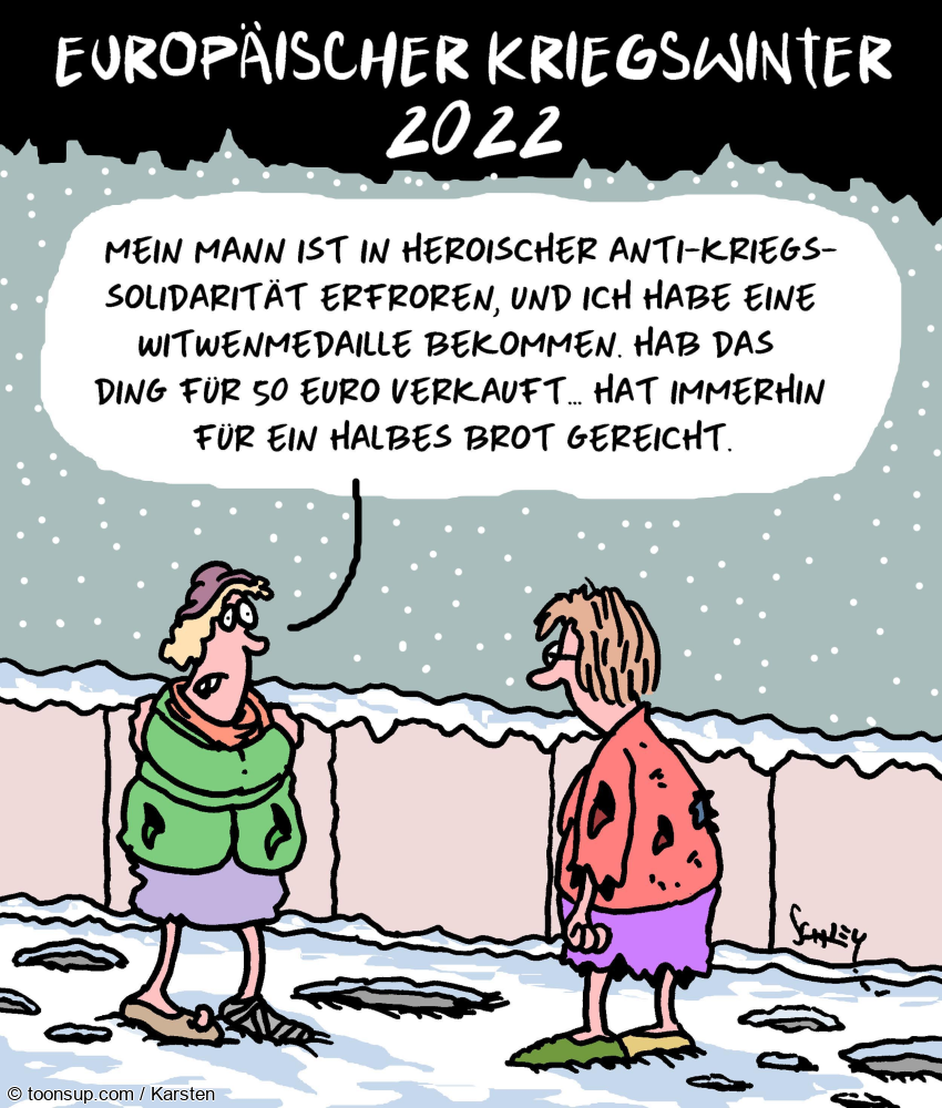 Cartoon: Kriegswinter 1