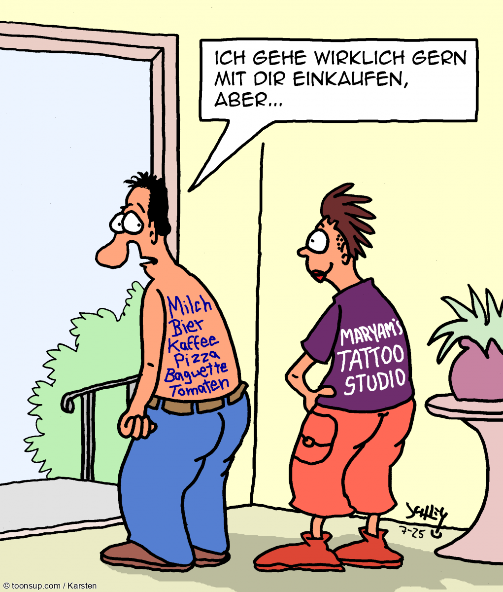 Cartoon: Einkaufen 1