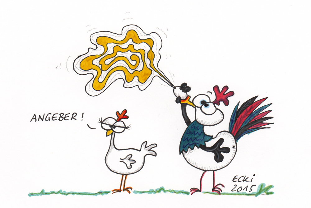 Cartoon: Eier blasen 1