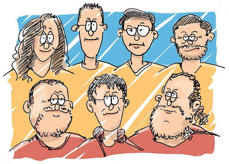 Illustration: Die Gründer von toonsUp e.V. 1