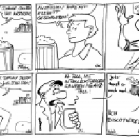 Teamcomics vom Kritzeln in der Stadt