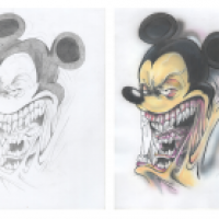 Mickey Fanart Airbrushübung