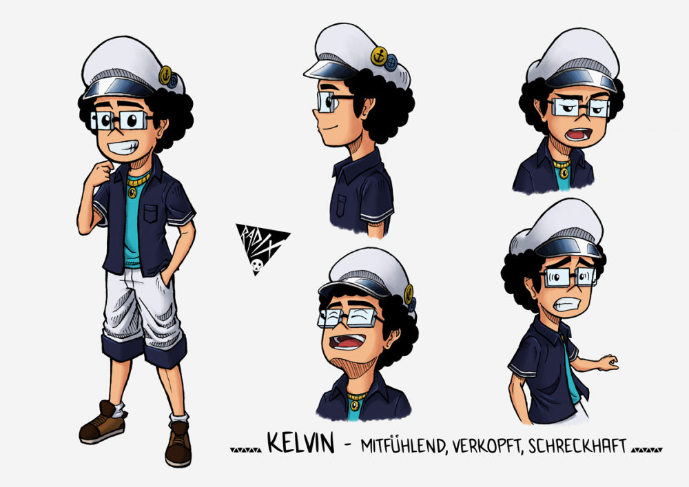 Concept Art / Character Design: Kelvin - Character Sheet 1