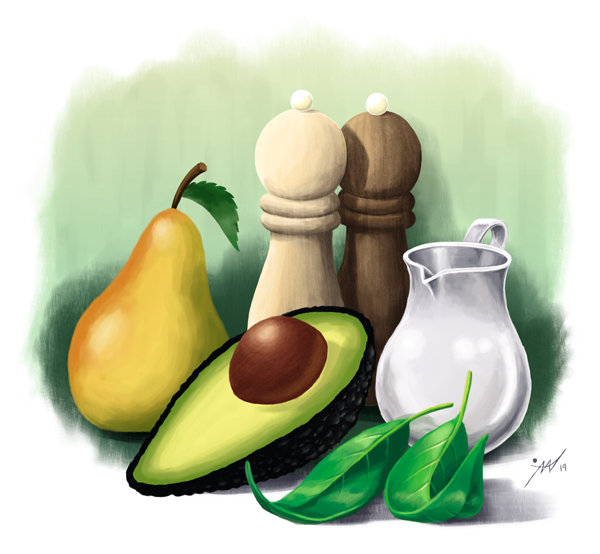 Anderes: Avocado, Birne - Stilleben 1