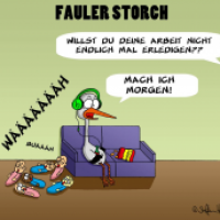 Fauler Storch