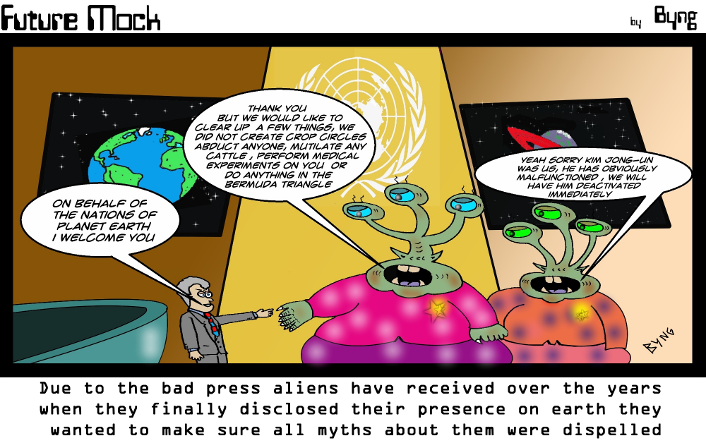 Cartoon: First Contact 1
