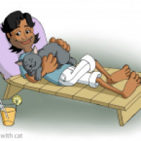 Thomas with cat