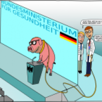 Dressiertes Schwein