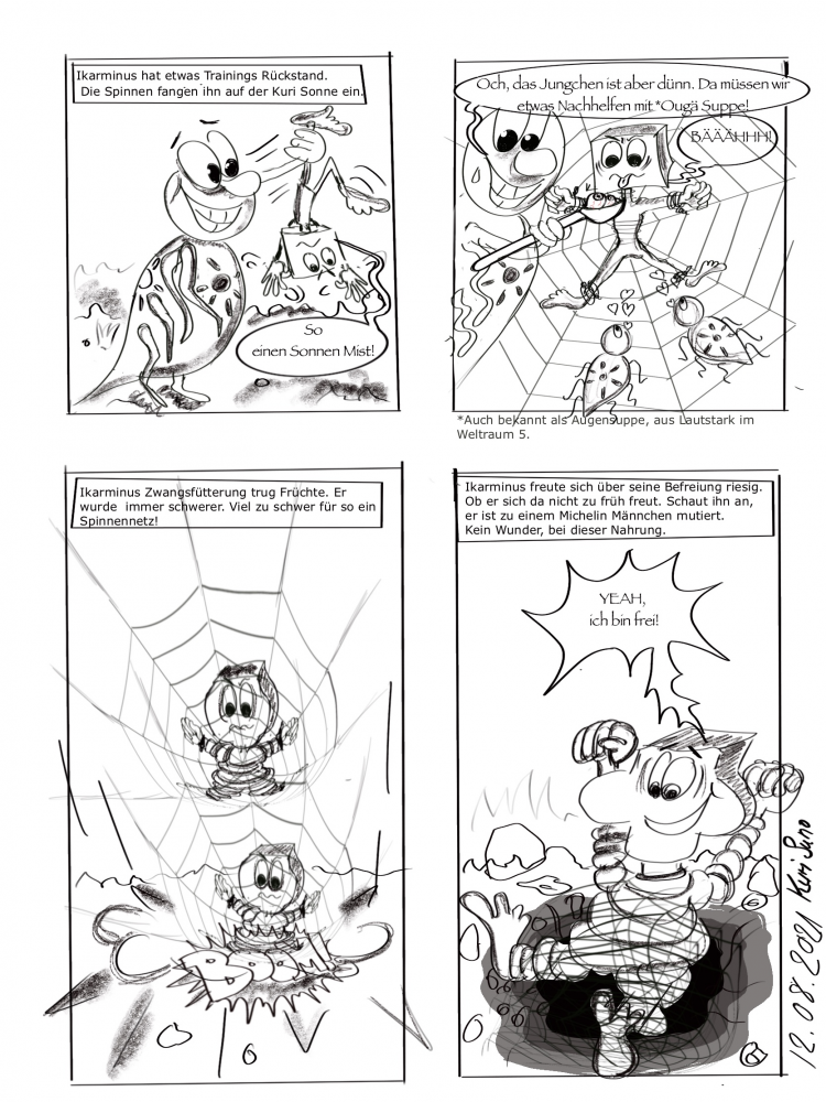 Comic: Ikarminus Challenge: Spinnen Nahrung 1