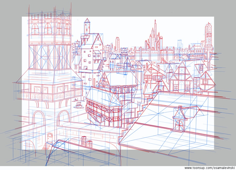 Illustration: Stadtpanorama Illustration (Tutorial) 2