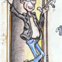 Comic-Charakterportrait: Prof. h.c. O.Storch