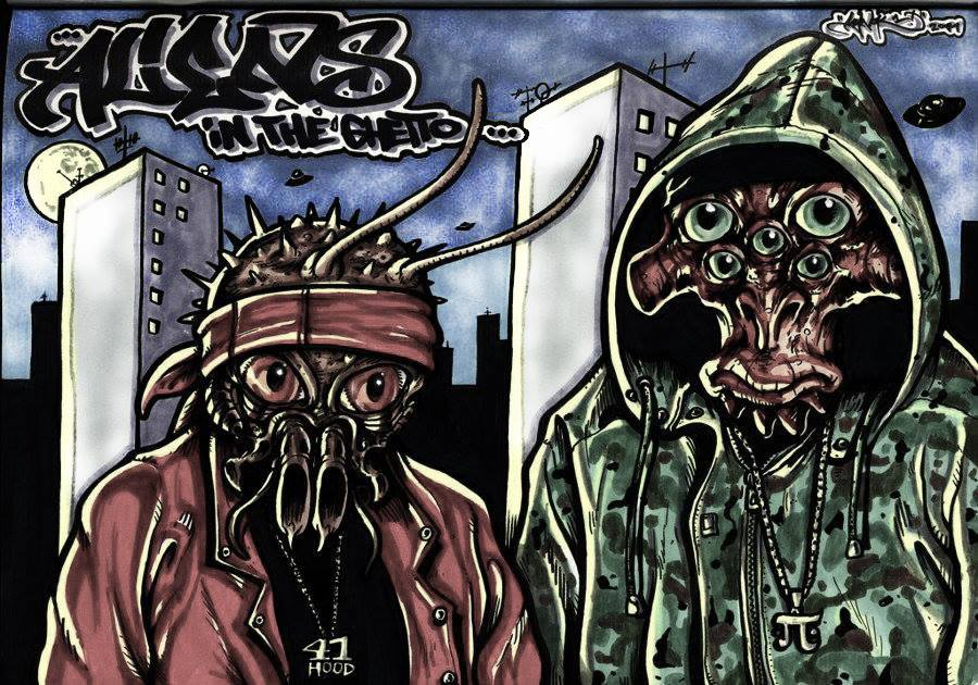 Illustration: Aliens in the Ghetto 2