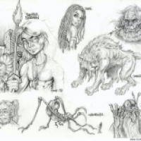 Teenage Caveman-Character Doodle