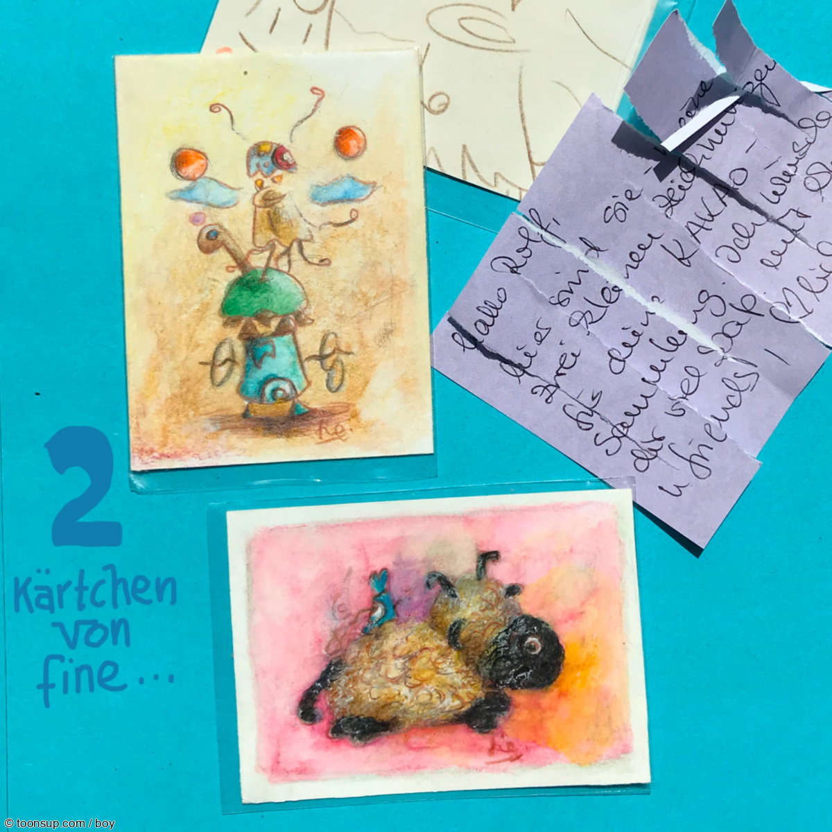 Illustration: KAKAO-Karten Tausch fine boy bene 6