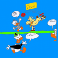 Fußball mit einer Ziege