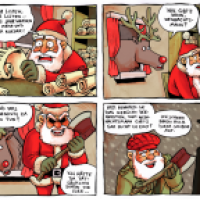 Weihnachtsmann im Stress: Zu viele Kinder!