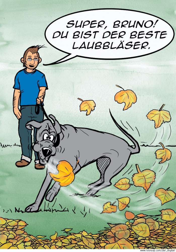 Cartoon: Laubbläser 1