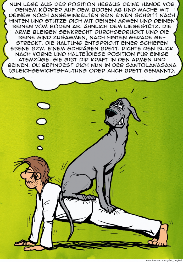 Cartoon: Yoga mit Dogge Teil 18 1