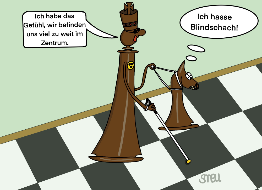 Cartoon: Blindschach 1