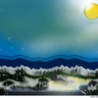 Frostige Winternacht