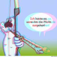 Rudi der Regenwurm - Bogenschütze 3D