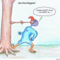 Rudi der Regenwurm - durchschlagend